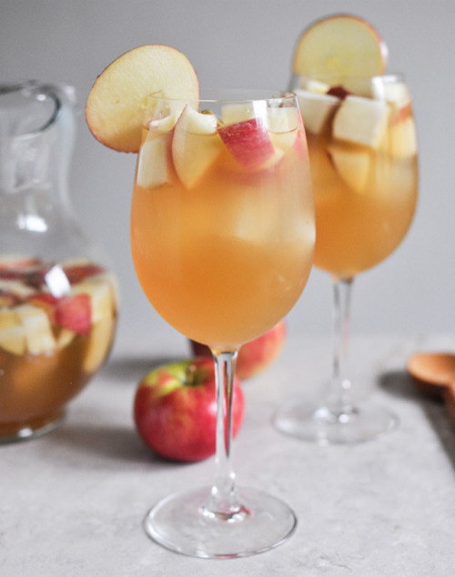 Apple Cider Sangria 1 bottle pinot grigio 2 &frac12; c fresh apple cider 1 c club soda &frac