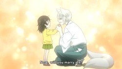 animelover929:  SPOILERS!!!  Has anyone noticed Nanami been proposed to by Tomoe three times already? Once as a child. Two, when she want back into the past and pretended to be Yujiki. Third time was after Tomoe lived and discover that the Yujiki he fell