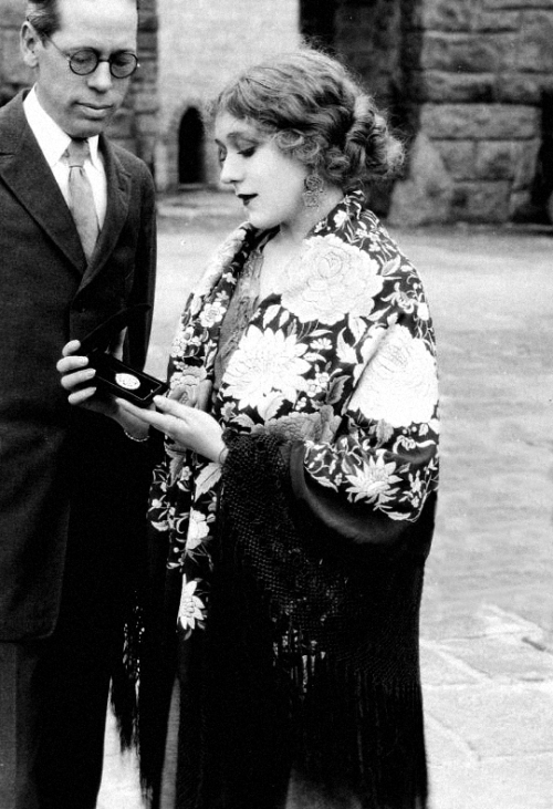 Mary Pickford on the set of Rosita, 1923.