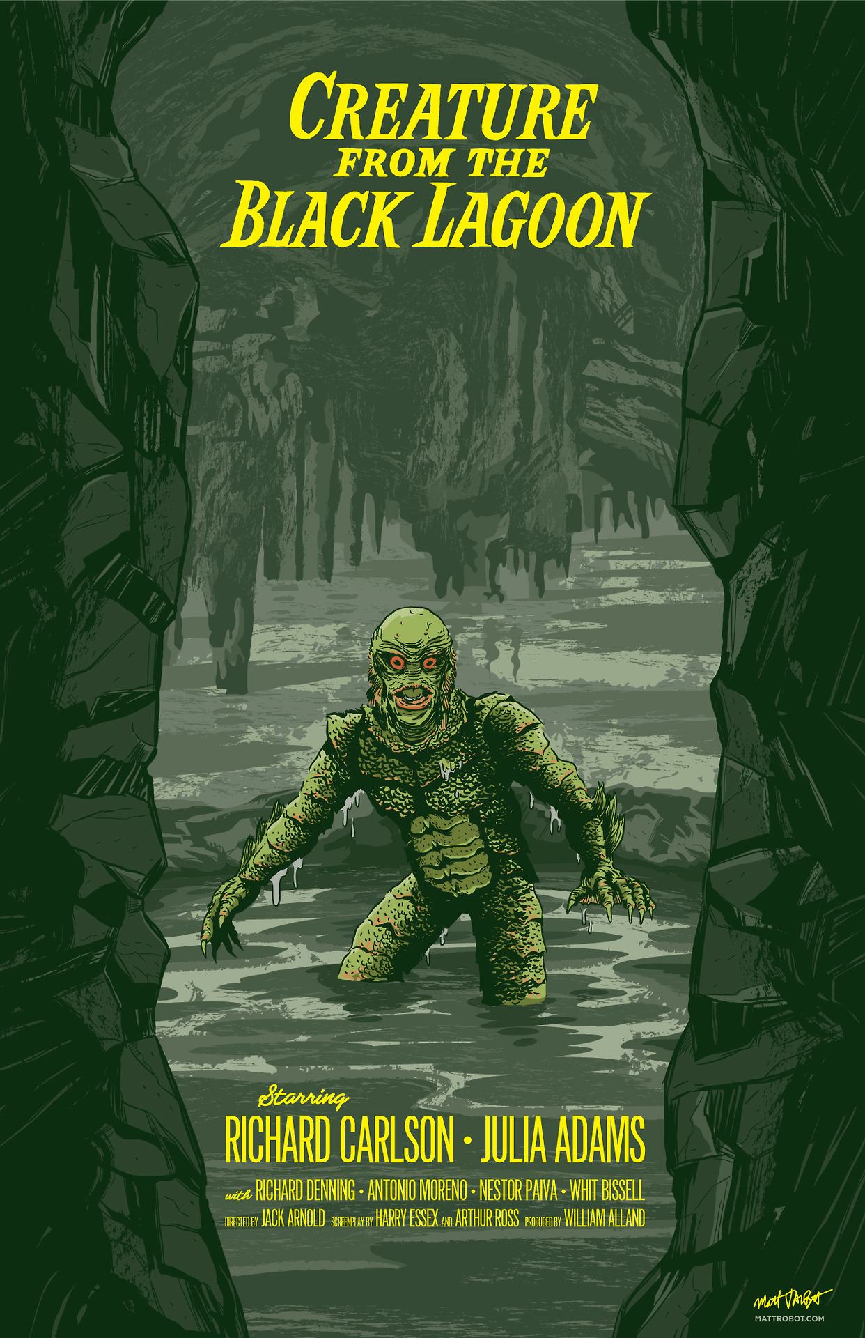 Creature From The Black Lagoon Movie Film Poster Classic Horror Halloween Poster