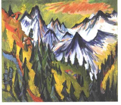 expressionism-art - Mountain Top, Ernst Ludwig Kirchner