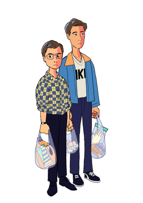 Grocery run (Herb’s dress shirt is in the wash)Headcanon that Dan’s cooking could kill someone while