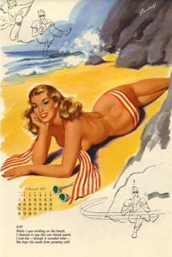 vintage-pinup-girls:  Vintage pinup girl by Bill Randall.