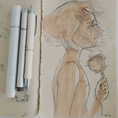 peccosa:  Inktober 2015: Day 3 Pearl (Steven Universe)  Pearl is my favorite gem. This episode in particular was heartbreaking 😢  #inktober2015 #stevenuniverse #pearl #fanart #peccosa #featured 