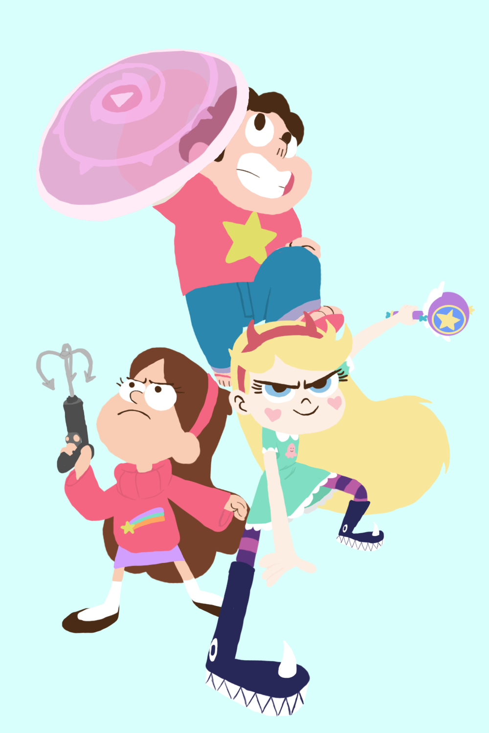 lightningthief:  shooting star, princess star butterfly, and the crystal gem in the