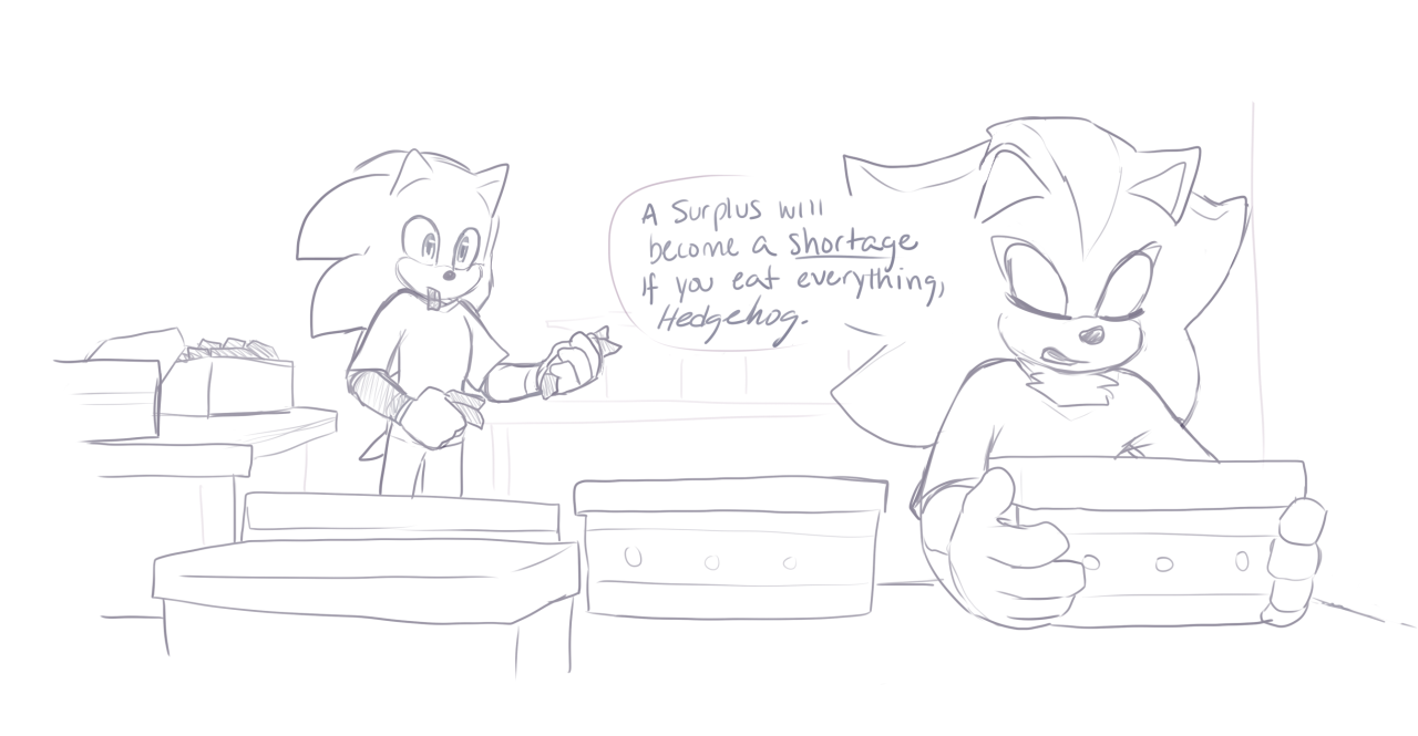 SONIC TLOU AU — I would love to see a drawing of Sonic and shadow