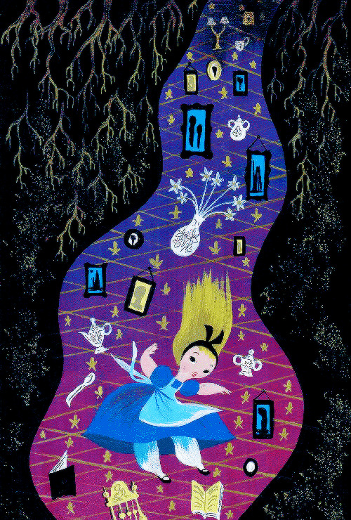 vintagegal:  Concept art by Mary Blair for Disney’s Alice in Wonderland (1951) 