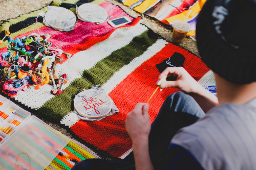 Crafting with new friends in the park yesterday. // Phoenix - Encanto Park