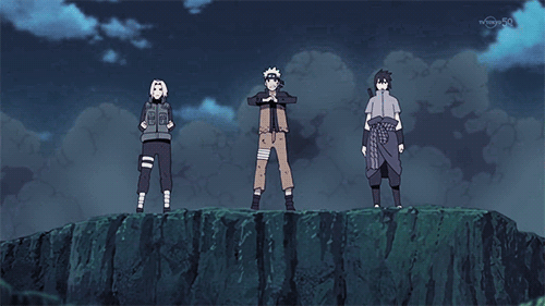 licklucifer:  Team 7 is finally back. Let's go! Sakura, Sasuke! 