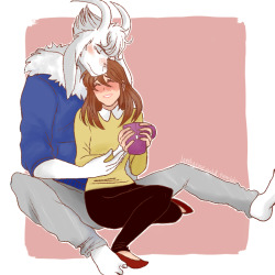 paychiri:  lovelyrosegold:  Teen Asriel Character belongs to the amazing @paychiri​ ~! Made them switch there normal attire to having Asriel with the hoodie. Cuz I is trash. I ship the hell out of them and I couldn’t get them out of my head. Love