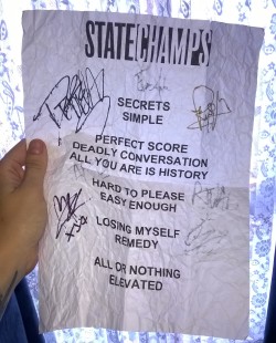 zeeerawr:  That time I met all of state champs plus their amazing photographer.So pleased I have this!(also I think Matt West signed this too?) 