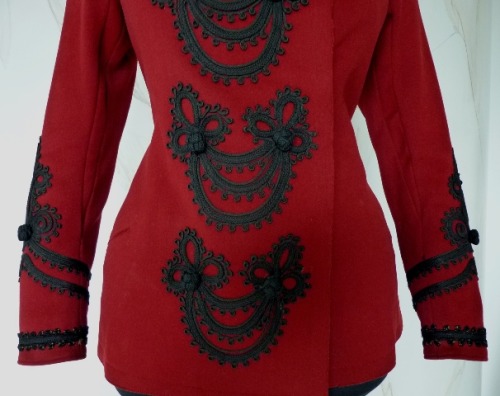 edwardian-time-machine:  Extravagant red jacket, ca. 1898 Source 