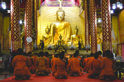 Main Temple at Wat Sri Suphan Chiang Mai, ThailandAugust 2015