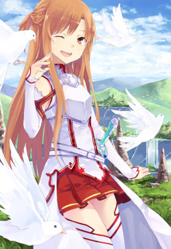 ediblemon:  Asuna Yuki  One of the best anime heroines I’ve encountered. Fearless, powerful, and relentless. Once she’s set her eyes on something she won’t stop fighting until the bitter end.  Sword Art Online - Check it out. Very very good anime. 