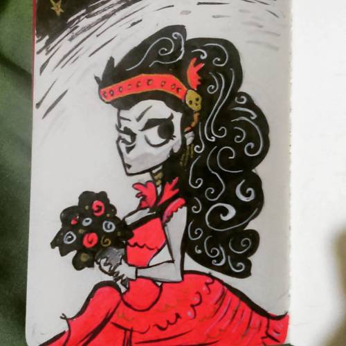 #Inktober for today! #dayofthedead #girl #diosdelosmuertos