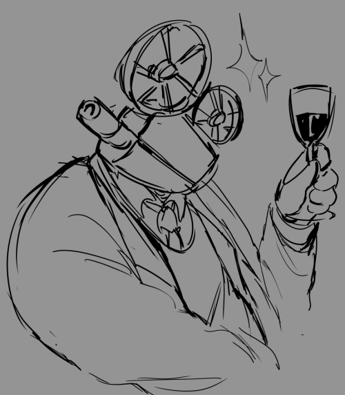 You Should Draw Handler Drinking A Nice Glass Of Wine:3