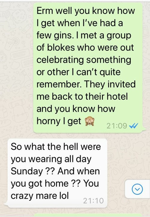 Part 1So after I spent all last weekend trying to locate my slutwife by texting her friends my wife 