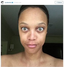 mashable:  Tyra Banks literally woke up like this, and she is still flawless.