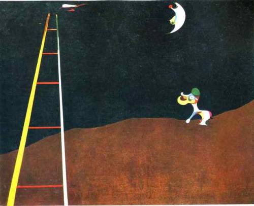 artist-miro: Dog Barking-at the Moon, 1926, Joan MiroMedium: oil,canvas