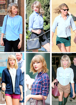 swiftgallery: Taylor in botton downs