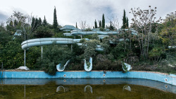 :  Abandoned waterpark. 