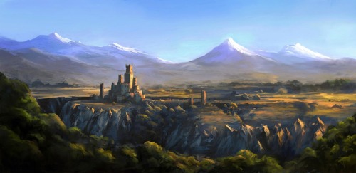 liamwoood.deviantart.com/art/Castle-in-rocky-valley-495393058