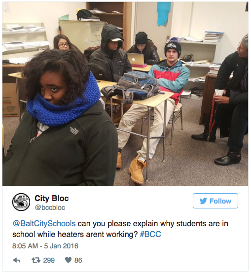 stayingwoke:  think-progress:  Despite Frigid Winter Temperatures, Students Are Waking