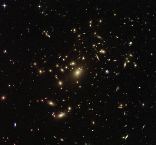 A galaxy cluster, or cluster of galaxies, is a structure that consists of anywhere from hundreds to 