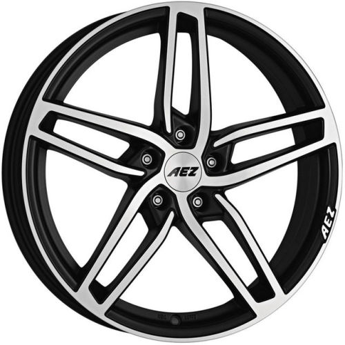 18 inch AEZ Genua Dark 5x112 BLACK 5 stud Seat Audi alloy wheels