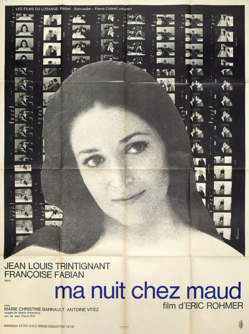 Eric Rohmer's Ma nuit chez Maud French movie poster 