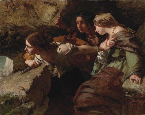 fine-arts-gallery:  Courage, Anxiety And Despair; Watching The Battle (1850s) by James Sant.
