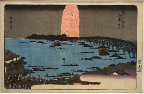 Fireworks at Ryogoku (from the series Famous Places of Edo), Hiroshige (1797-1858)