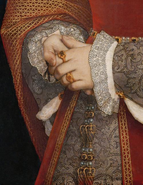 detailsofpaintings:Hans Holbein The Younger, Jane Seymour, Queen of England1536