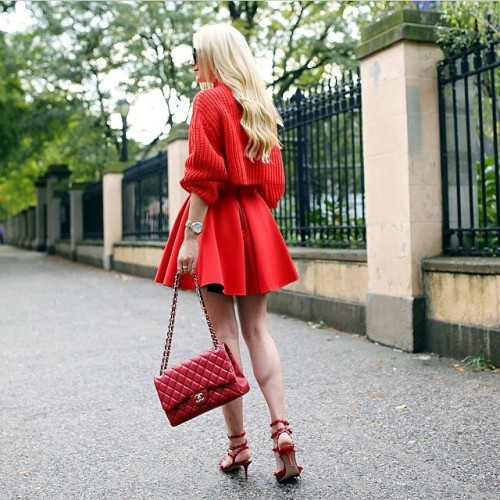 R E D | @blaireadiebee || #Fashion #StreetStyle #Red #Chanel #WomensFashion #FashionFreeks