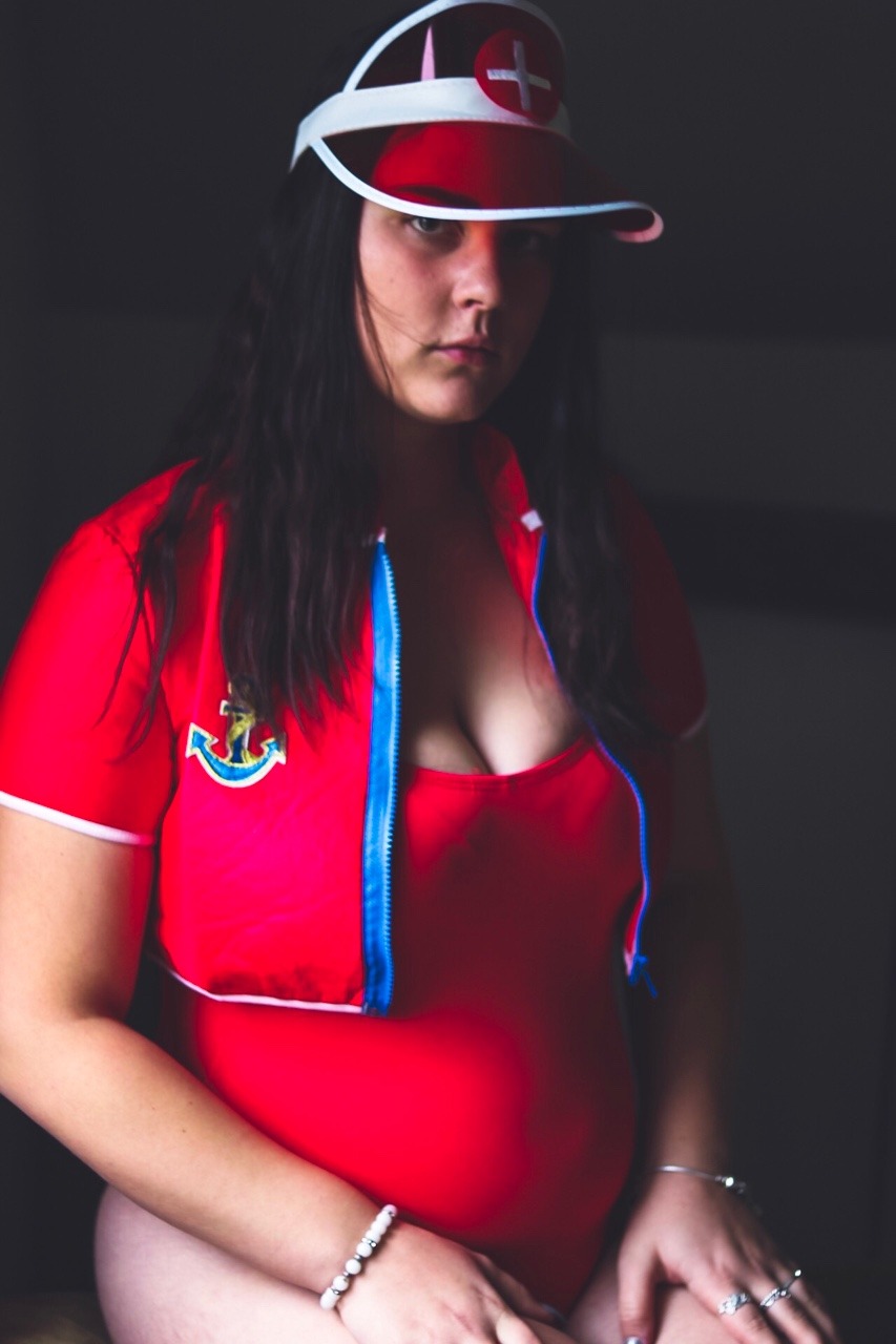 thicc-biitch: First of my Halloween photos!! ⛑🎃👻 