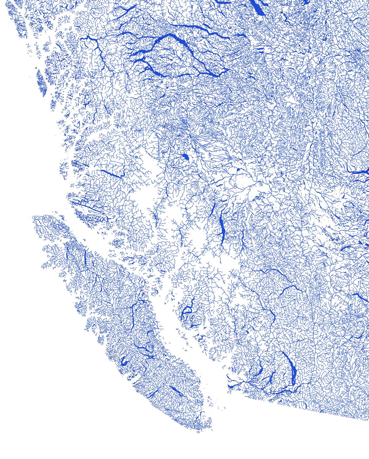 Vancouver Island Lakes Map Rivers And Lakes Of Vancouver Island And Southern... - Maps On The Web