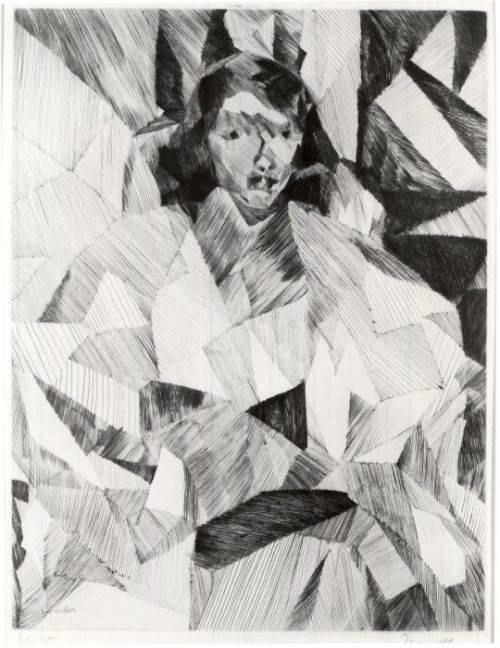 artist-villon: Yvonne D. from the Front (Yvonne D. de face), Jacques Villon, 1913, Brooklyn Museum: 