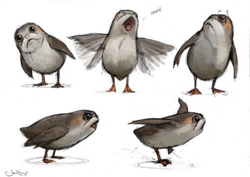 clubjade:Lucasfilm has blessed us with even more porg concept art by Jake Lunt. So expressive. I lov