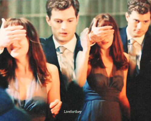 Jamie Dornan and Dakota Johnson in the filmacions of 50 Shades of Grey -  January, 16 