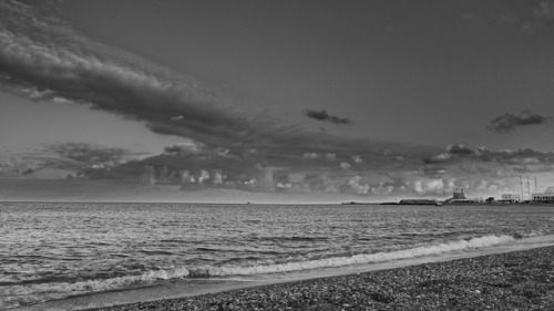 The sky above. Der Himmel oben drüber.View of the ocean, Rhodes 2017.