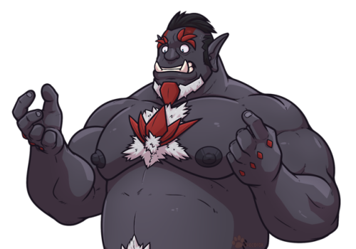 Orctober Sticker DynewulfOrctober commission forDynewulf or i should said dyne orc  XD  he is shocke