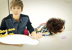 tljoe:  10/100 random post - chanhee complimenting byung while he's uhhhmm embarassed~    