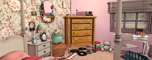 Cluttered 90s Bedroom - CC & Room Download