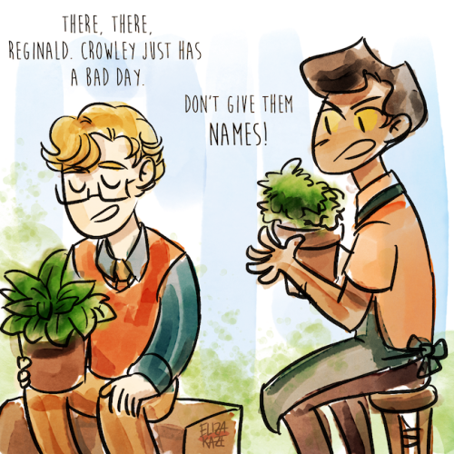 the-art-student-in-221c:elizakaze:Anonymous requested Aziraphale trying to comfort Crowley&rsqu