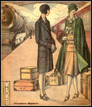 fymodernflapper:1929 travel fashions.