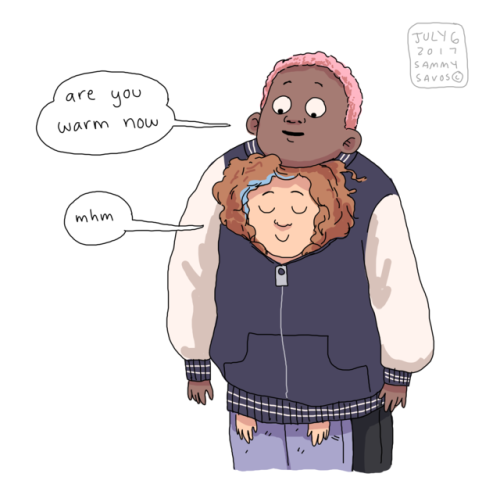 a cute boyfriends comic commission for @purpleleader of their characters!