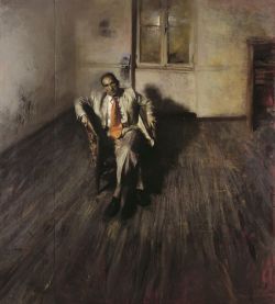 mosertone: nothing-but-vices:  Γιώργος Ρόρρης - Giorgos Rorris |  &quot;Portrait of Takis Pitselas in an orange tie&quot; - 2005