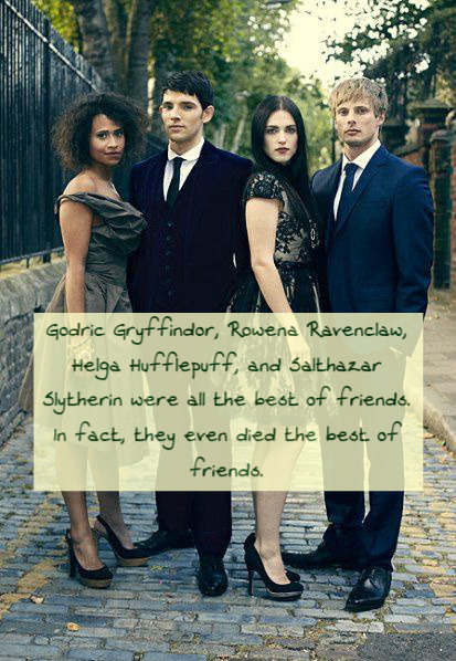In order we have Salazar Slytherin, Godric Gryffindor, Rowena