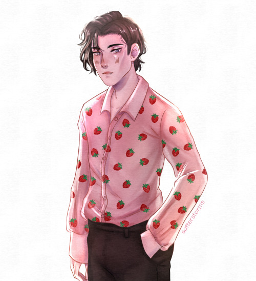 softerstorms: i am not immune to strawberry shirt…. and neither is baz have not heard the name “baz 