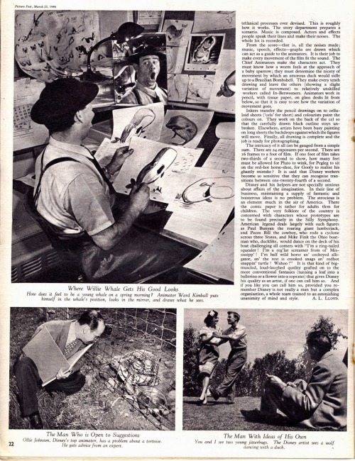 fancysomedisneymagic:  Picture Post, magazine article from March 23, 1946 You see Kimball worki
